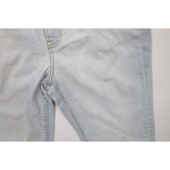 Express Womens 6 Distressed Marketing Sample Stretch Skinny Leg Denim Jeans Blue - Picture 5 of 14